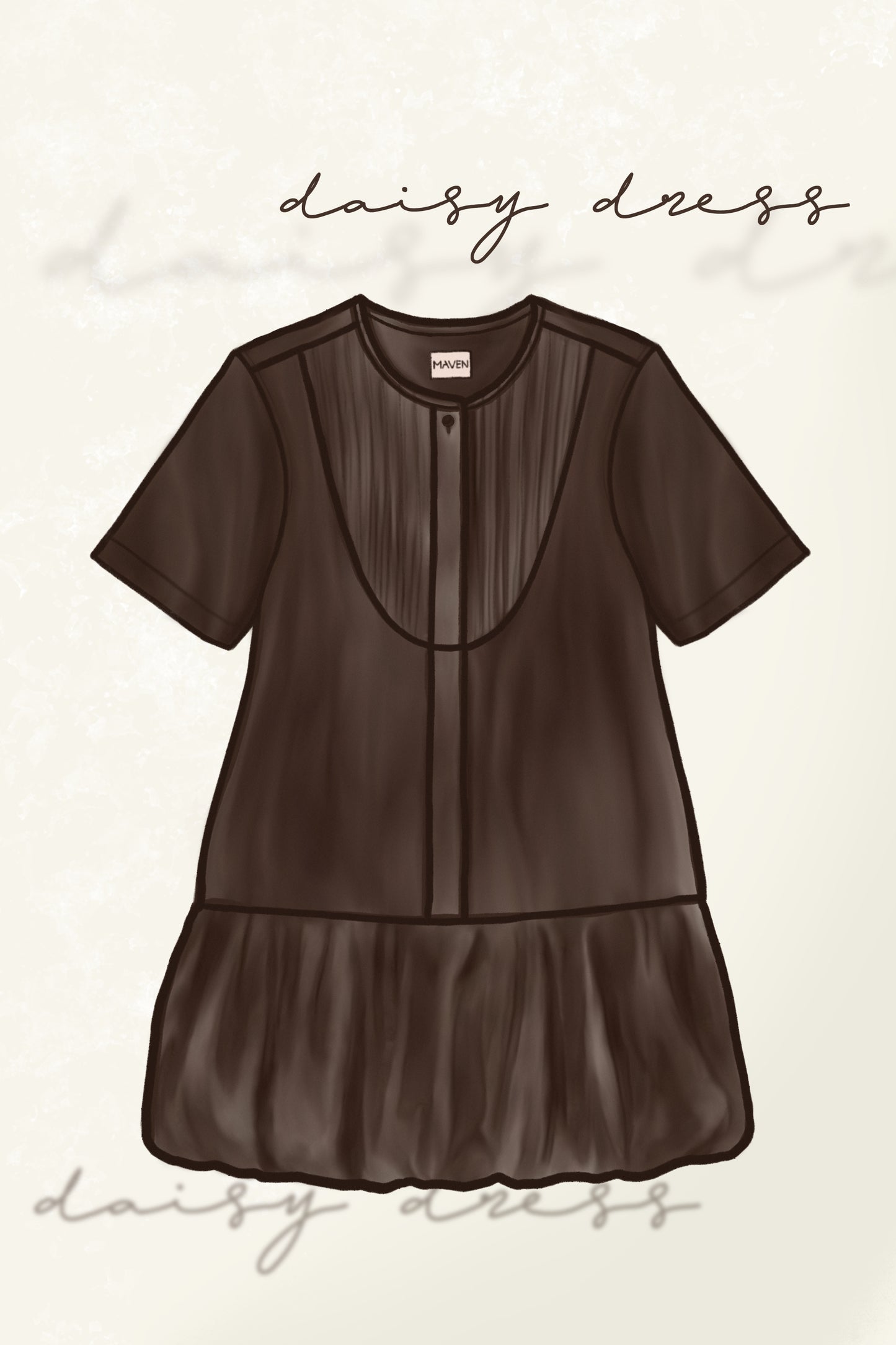 DAISY DRESS IN BROWNY