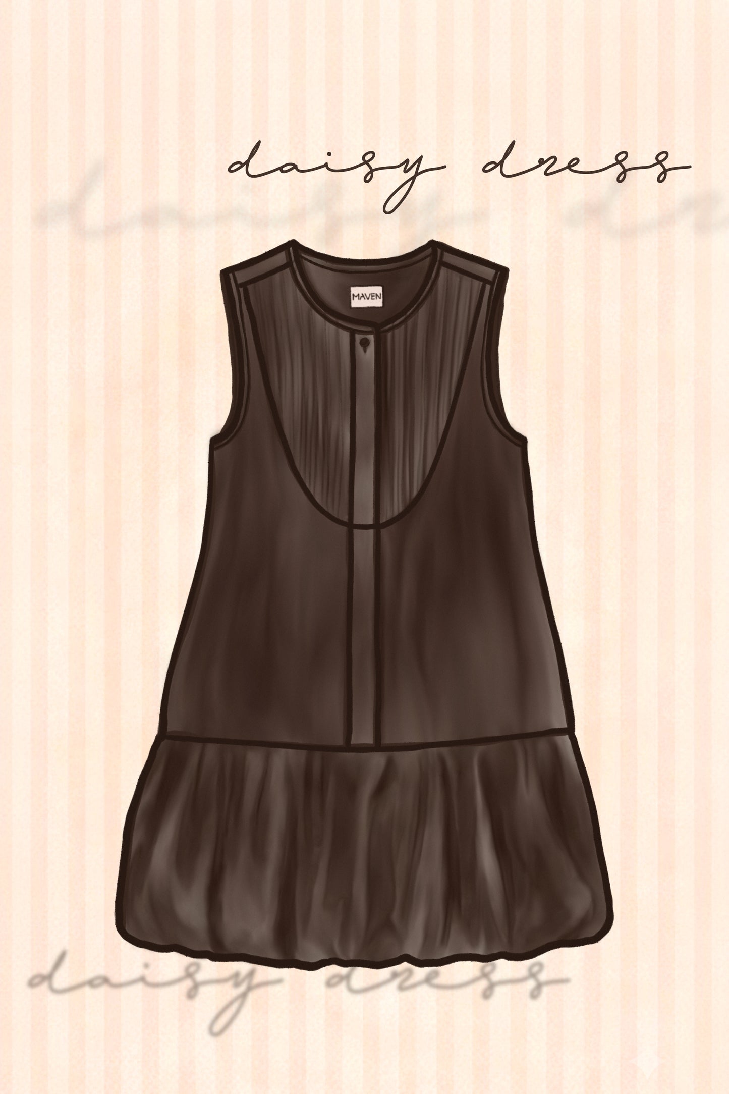 DAISY DRESS IN BROWNY