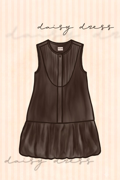 DAISY DRESS IN BROWNY