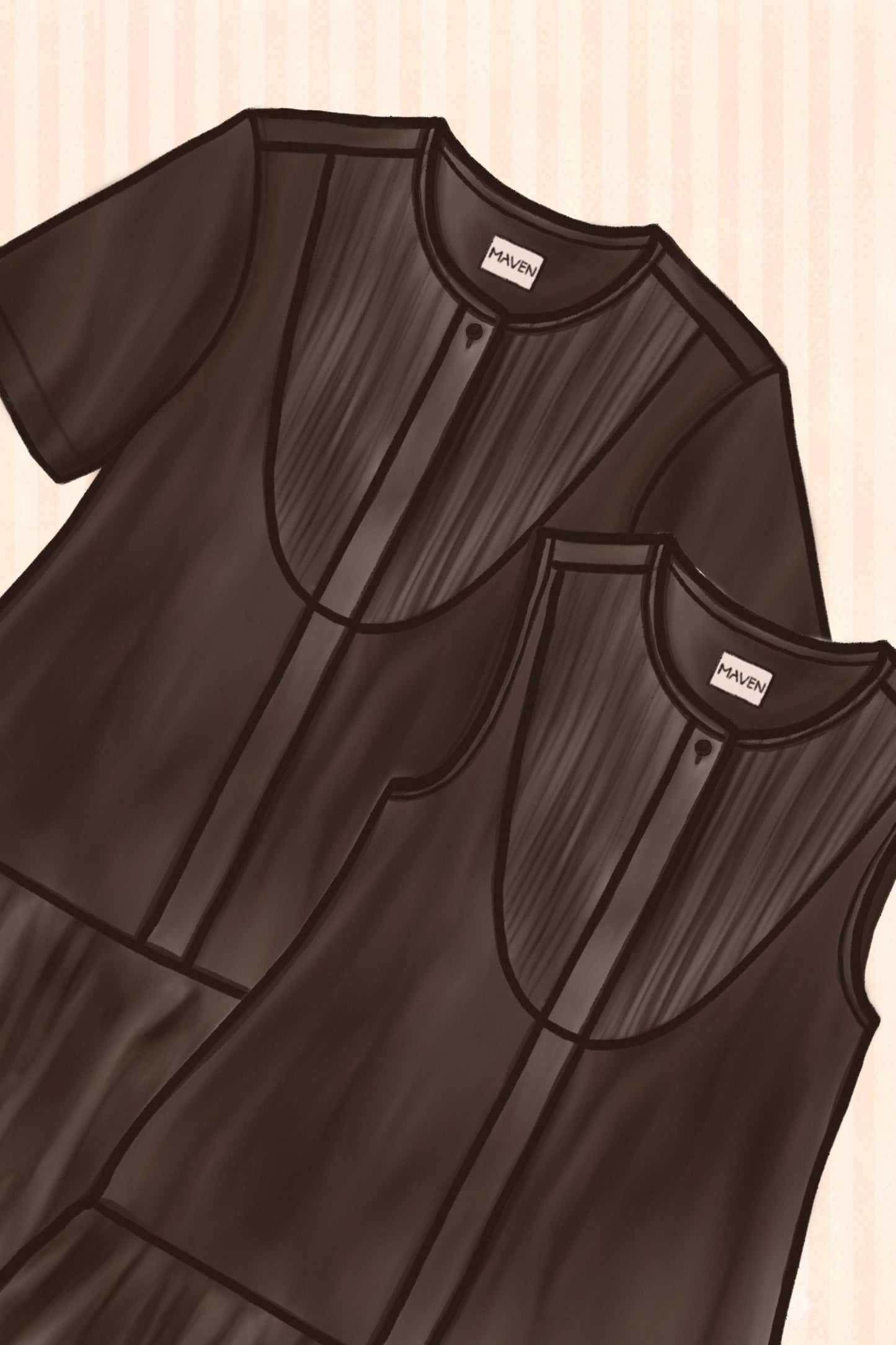 DAISY DRESS IN BROWNY