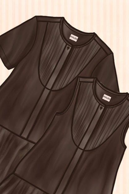 DAISY DRESS IN BROWNY
