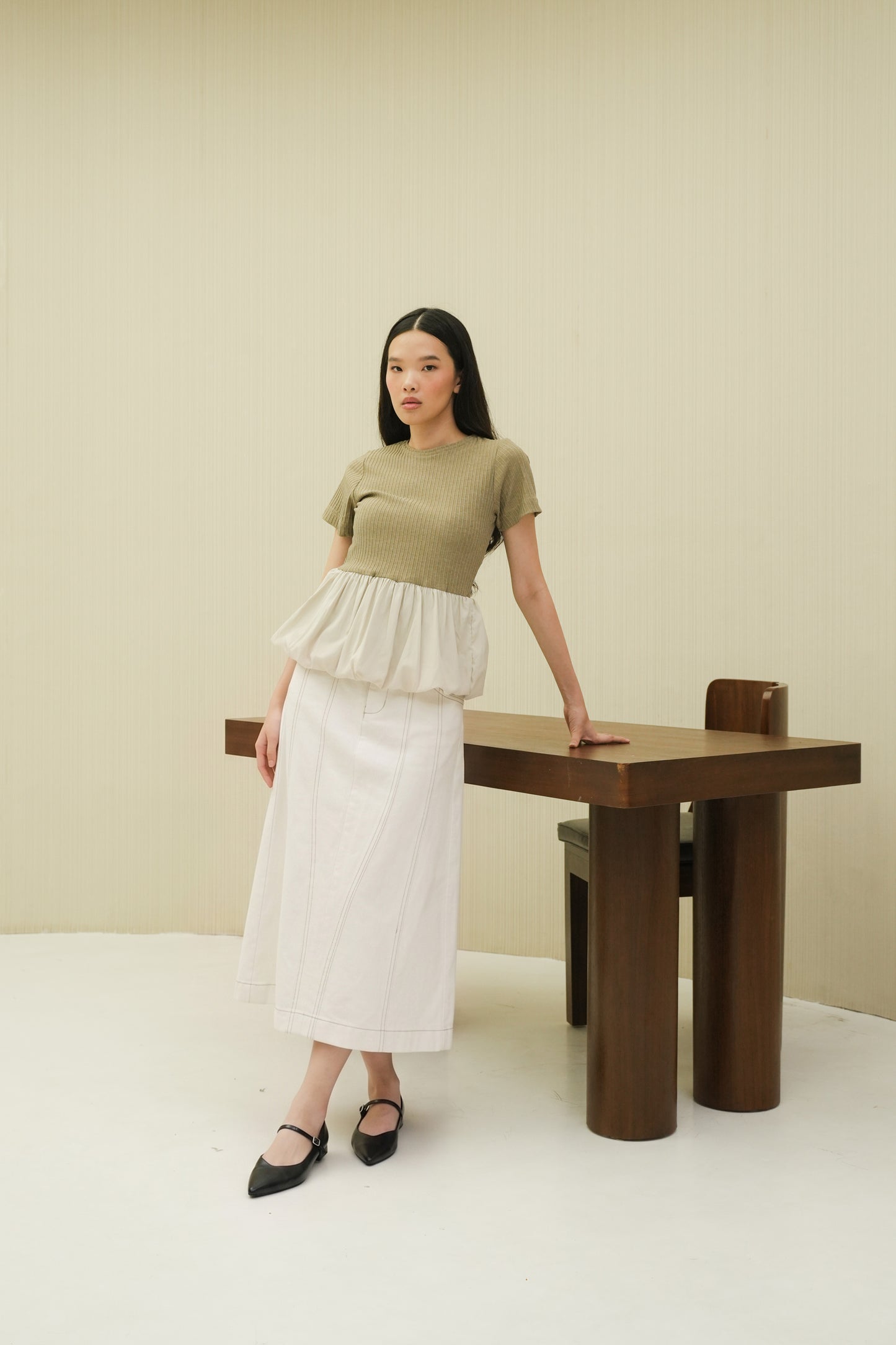 DUFFY TOP IN CORIANDER
