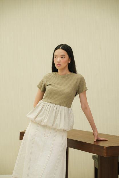 DUFFY TOP IN CORIANDER
