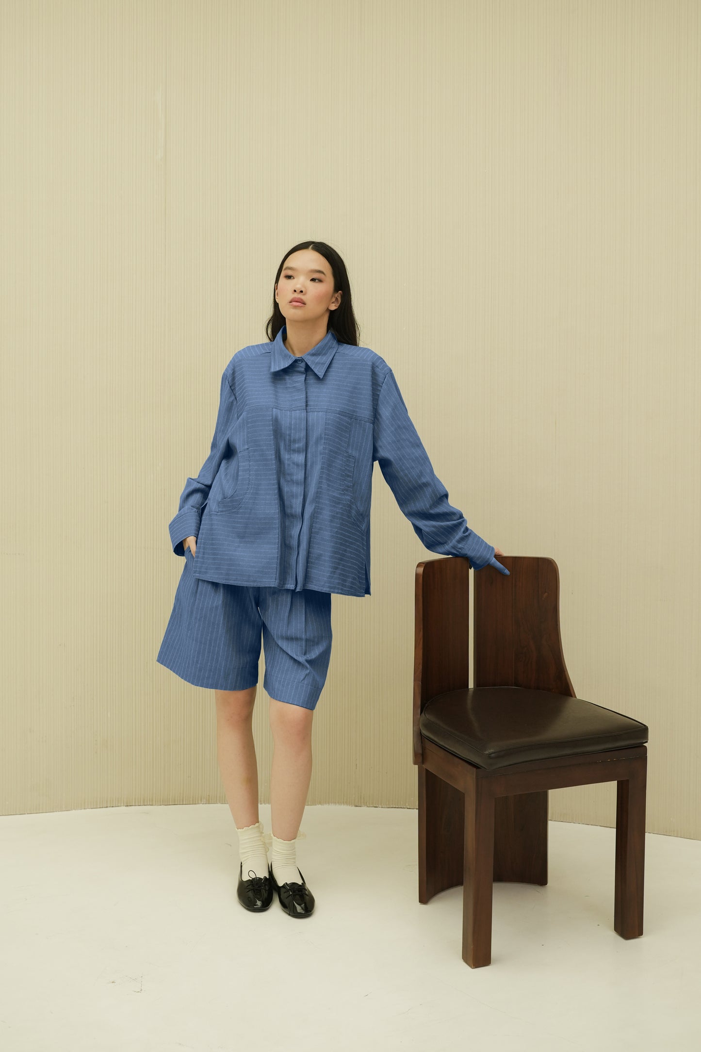 ETHEL SHIRT IN PARISAN BLUE