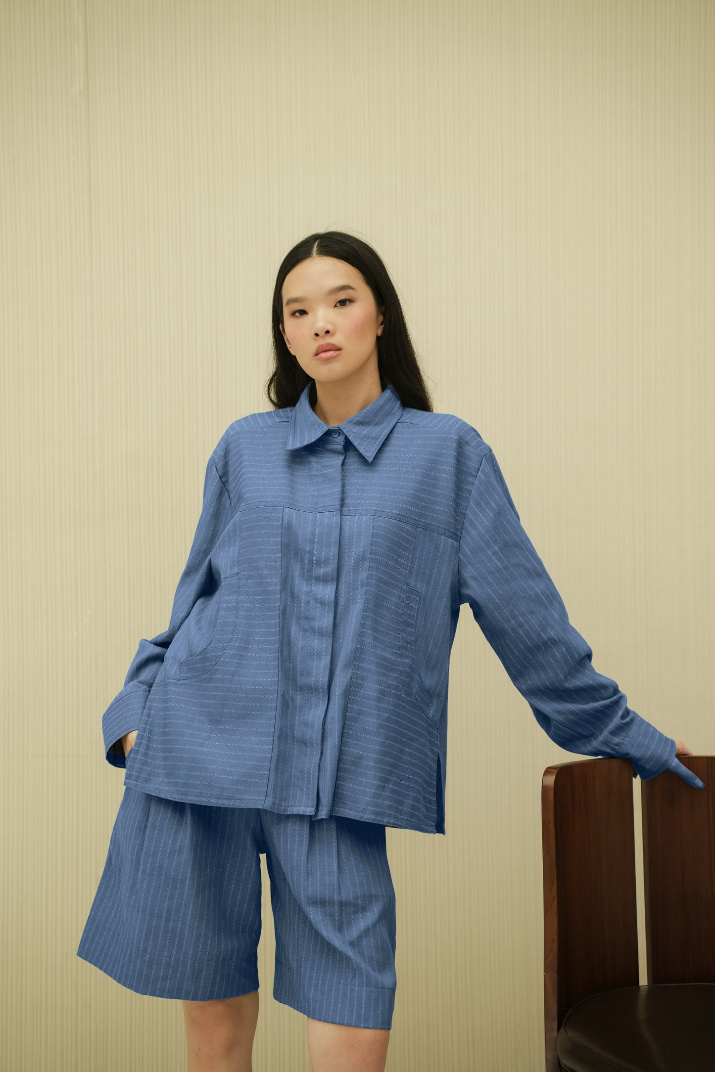 ETHEL SHIRT IN PARISAN BLUE