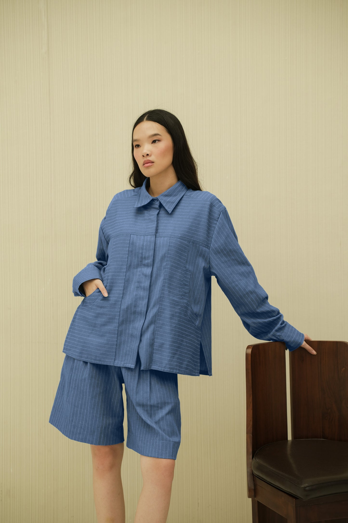 ETHEL SHIRT IN PARISAN BLUE