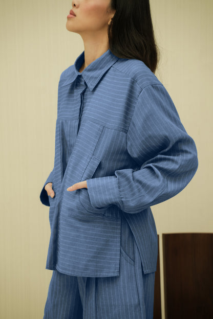 ETHEL SHIRT IN PARISAN BLUE