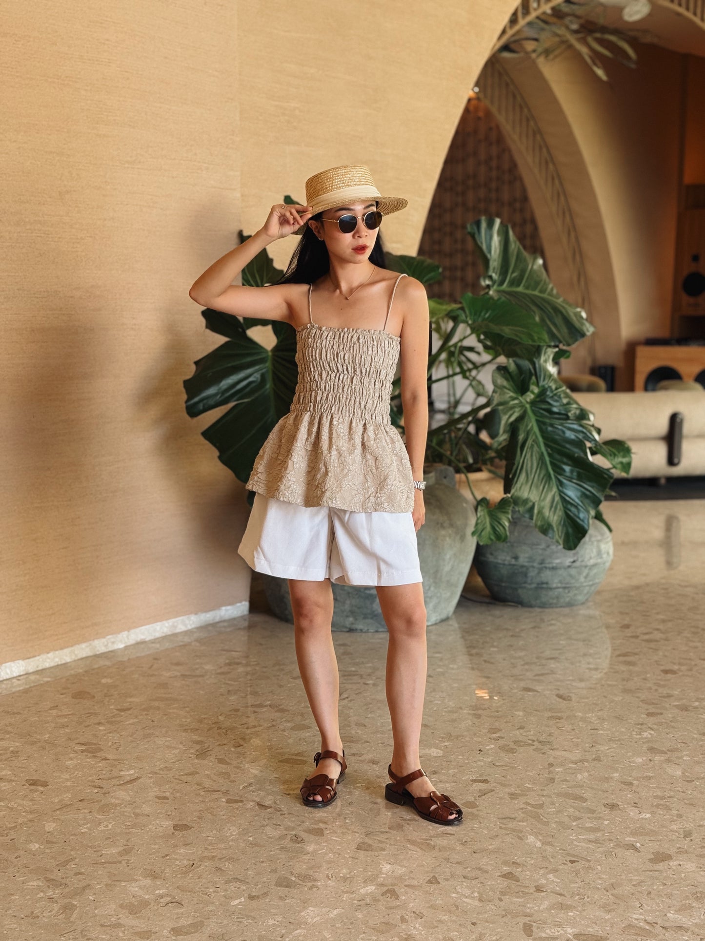 LUNETTE TANK IN CHAMPAGNE LILY