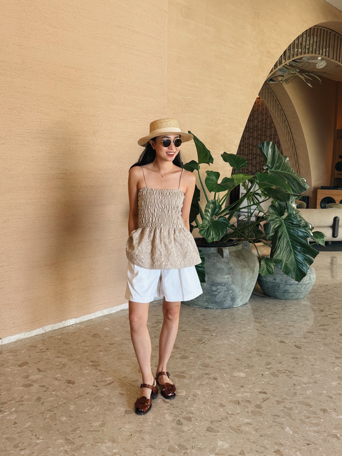 LUNETTE TANK IN CHAMPAGNE LILY