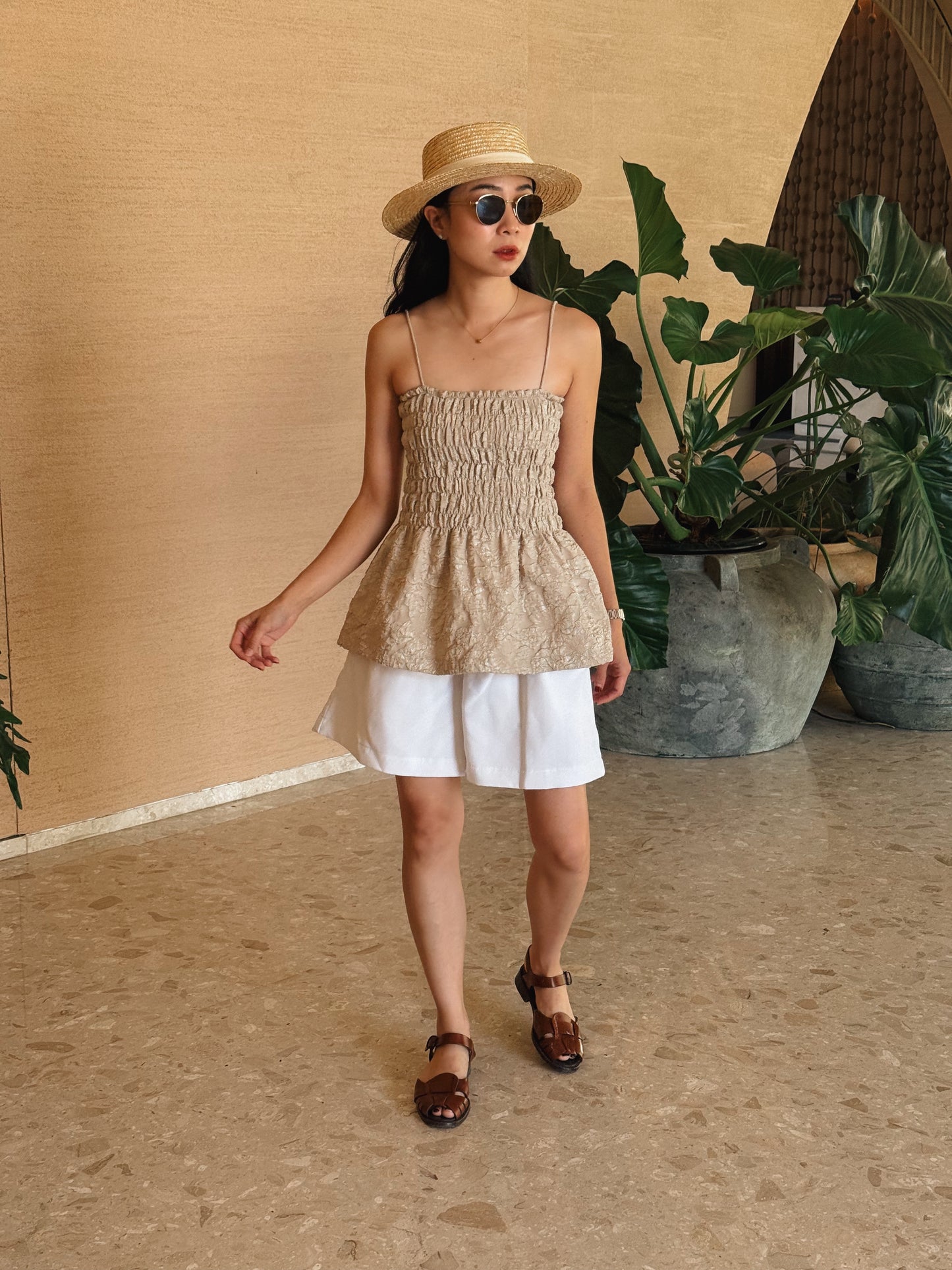 LUNETTE TANK IN CHAMPAGNE LILY