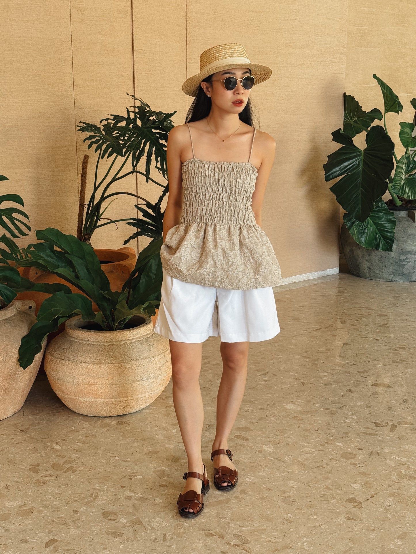 LUNETTE TANK IN CHAMPAGNE LILY