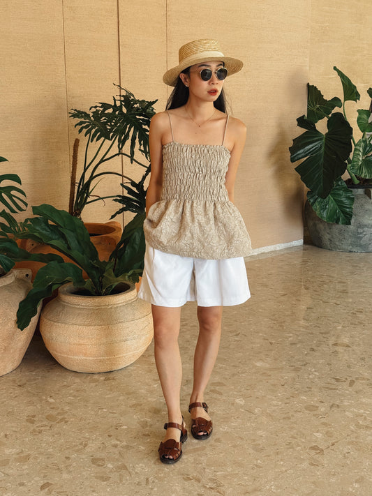 LUNETTE TANK IN CHAMPAGNE LILY