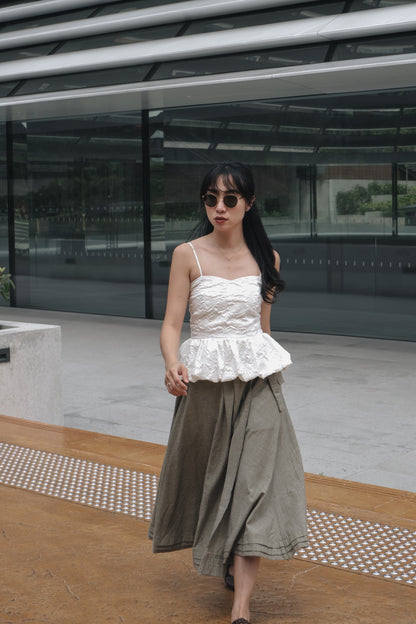 ESTHER TANK IN MERINGUE
