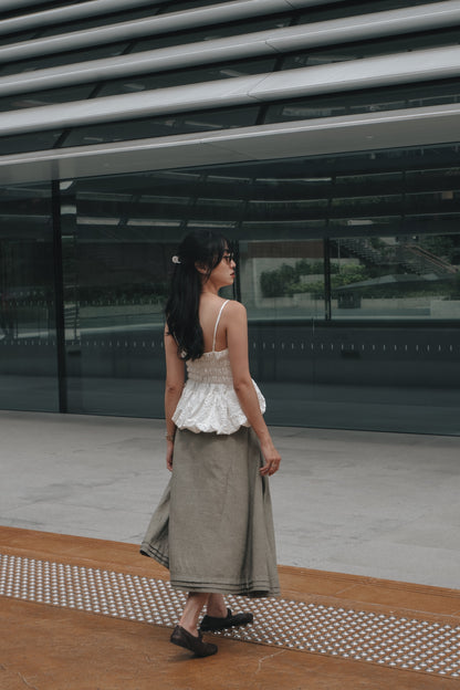 ESTHER TANK IN MERINGUE