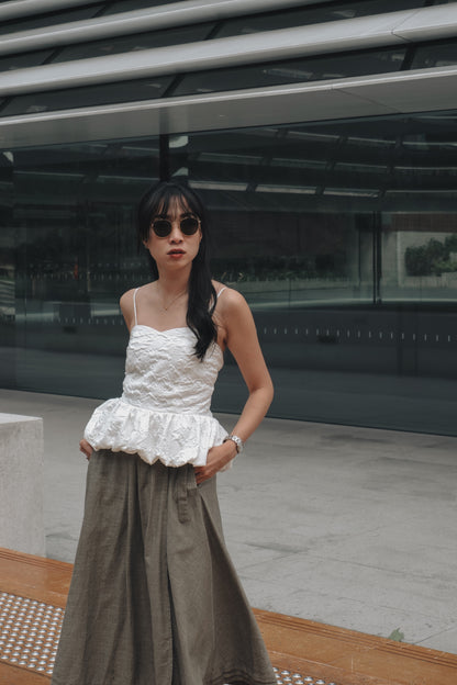 ESTHER TANK IN MERINGUE