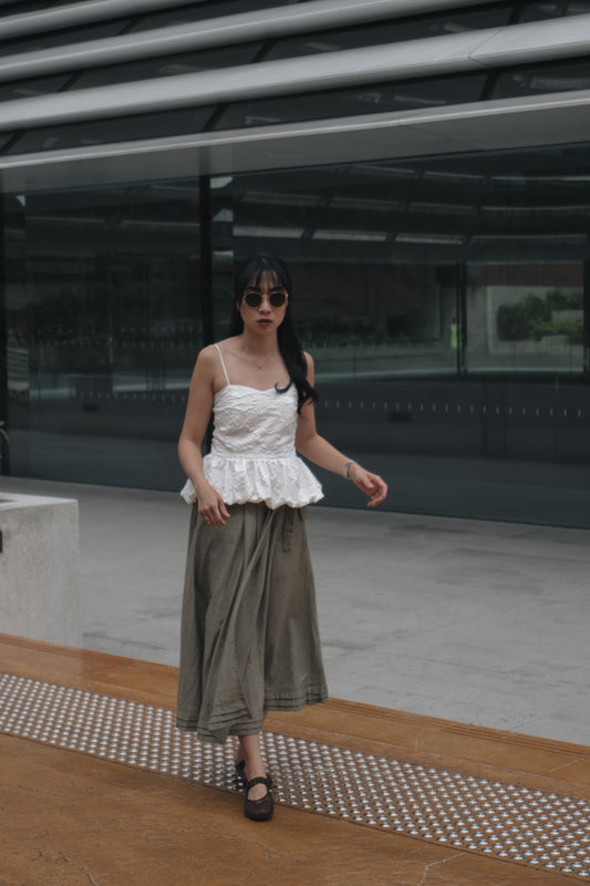 ESTHER TANK IN MERINGUE