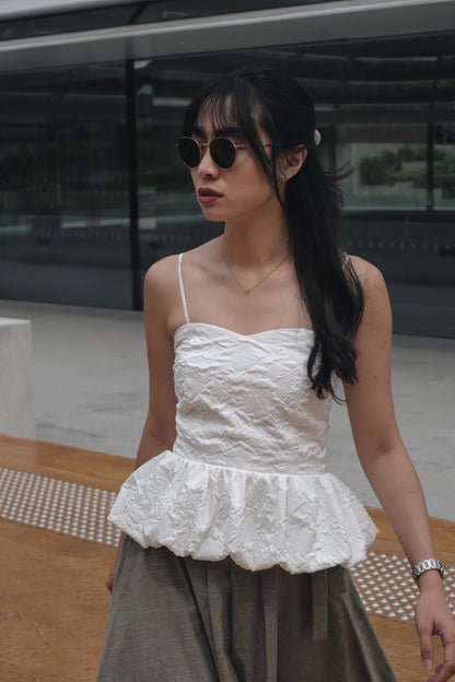 ESTHER TANK IN MERINGUE