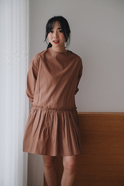 MARGO DRESS IN WALNUT