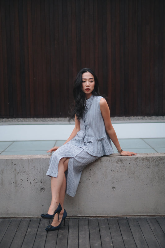 ALFIE TOP IN FRENCH BLUE