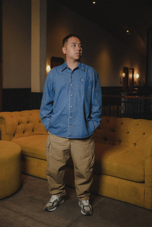 ANDREW UNISEX SHIRT IN INDIGO