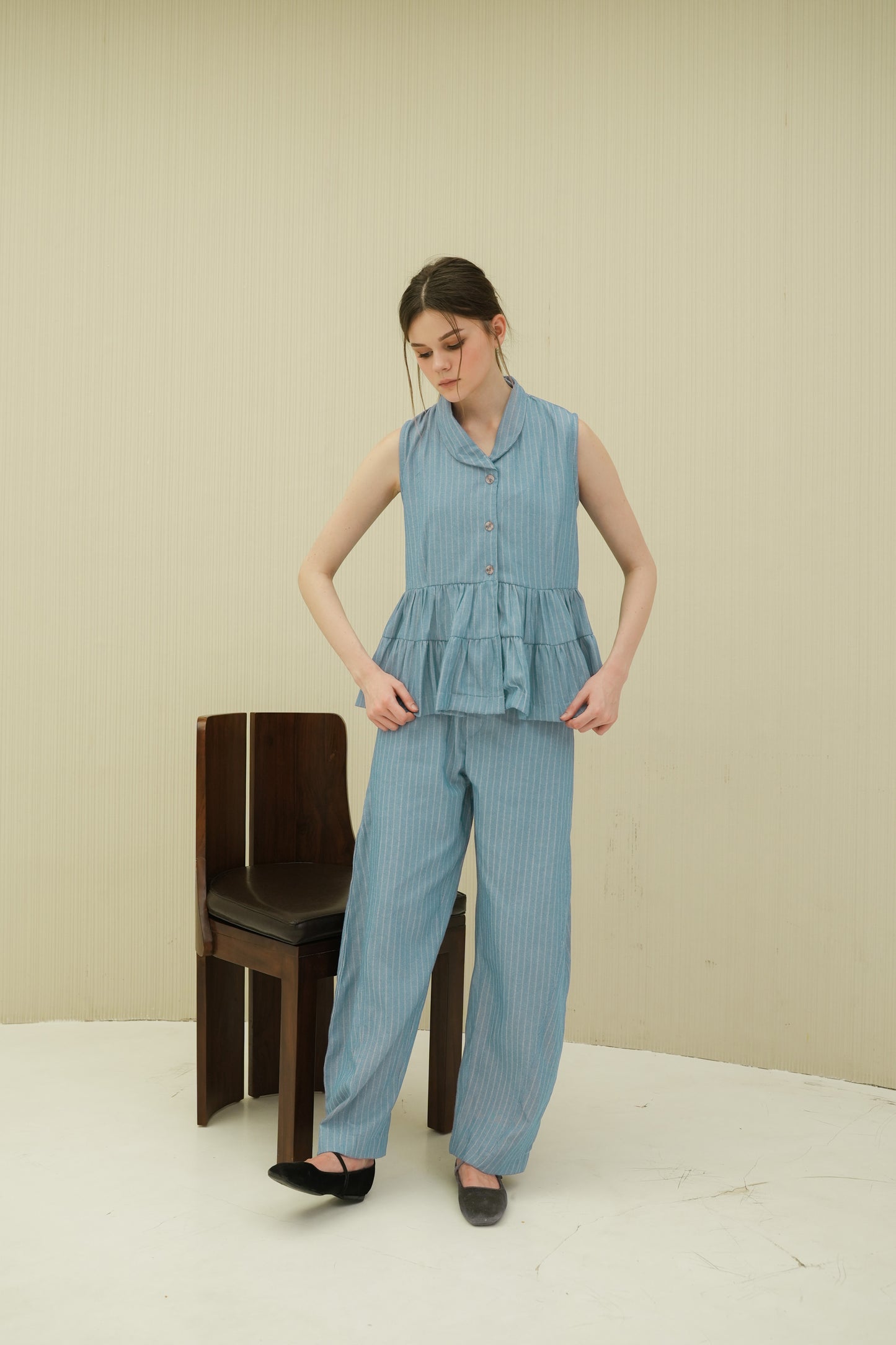 LYRA TOP IN WHISPY BLUE