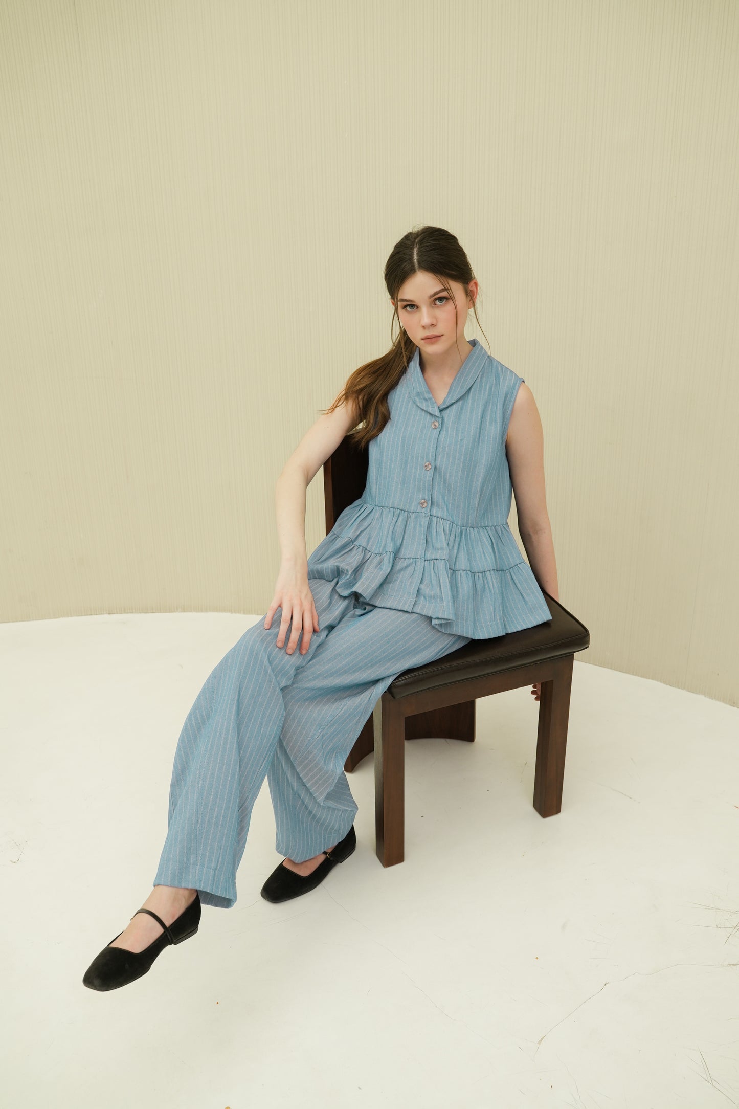 LYRA TOP IN WHISPY BLUE