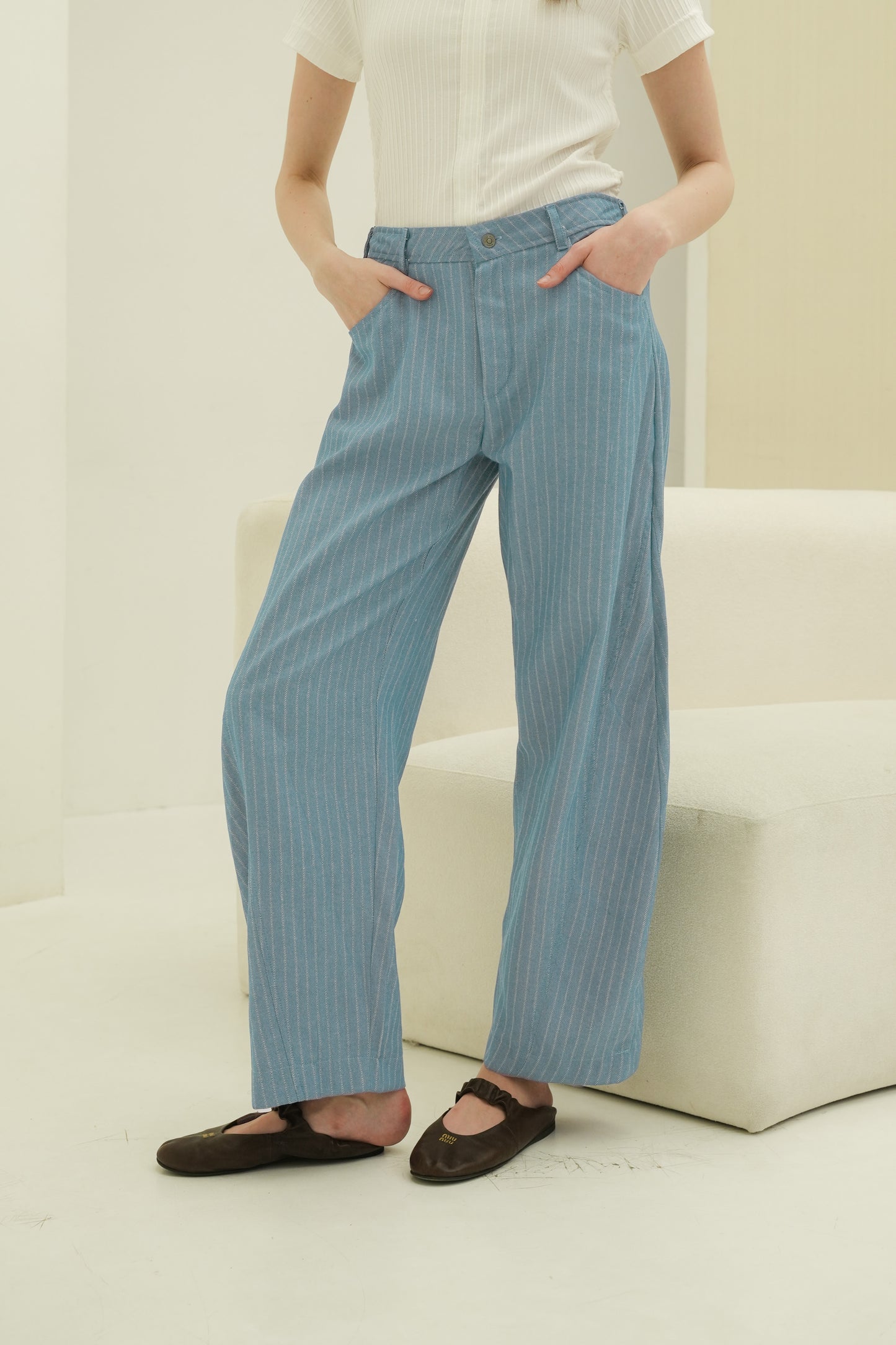 BASTIAN DENIM PANT IN WHISPY BLUE