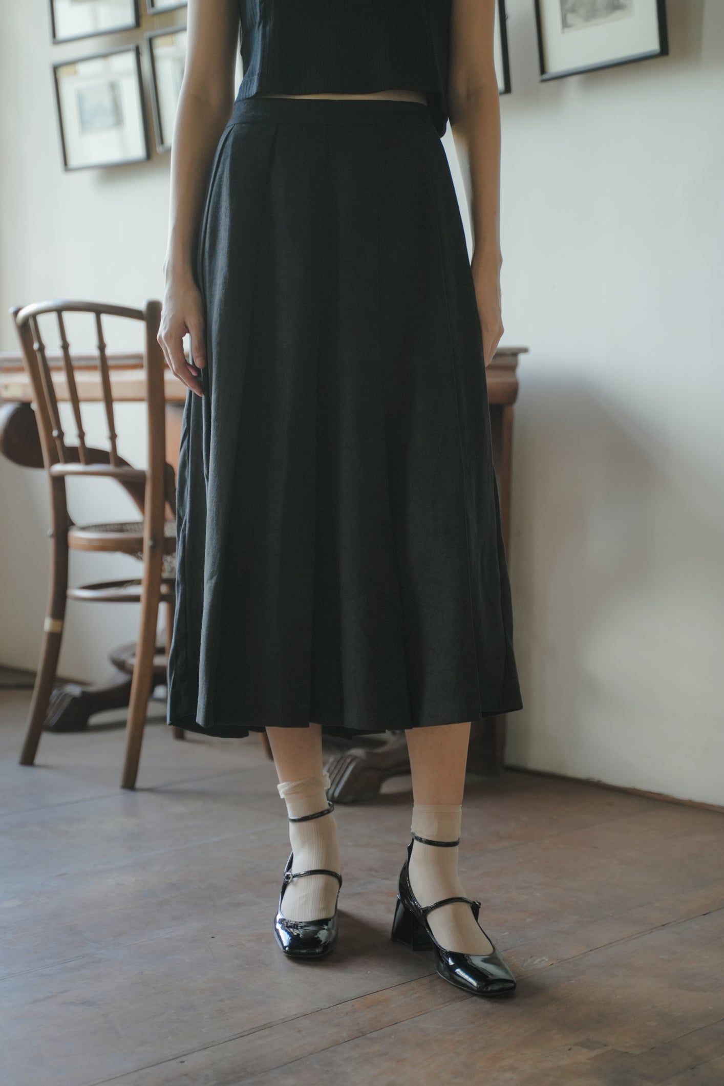 MASADA SKIRT IN LONG BLACK