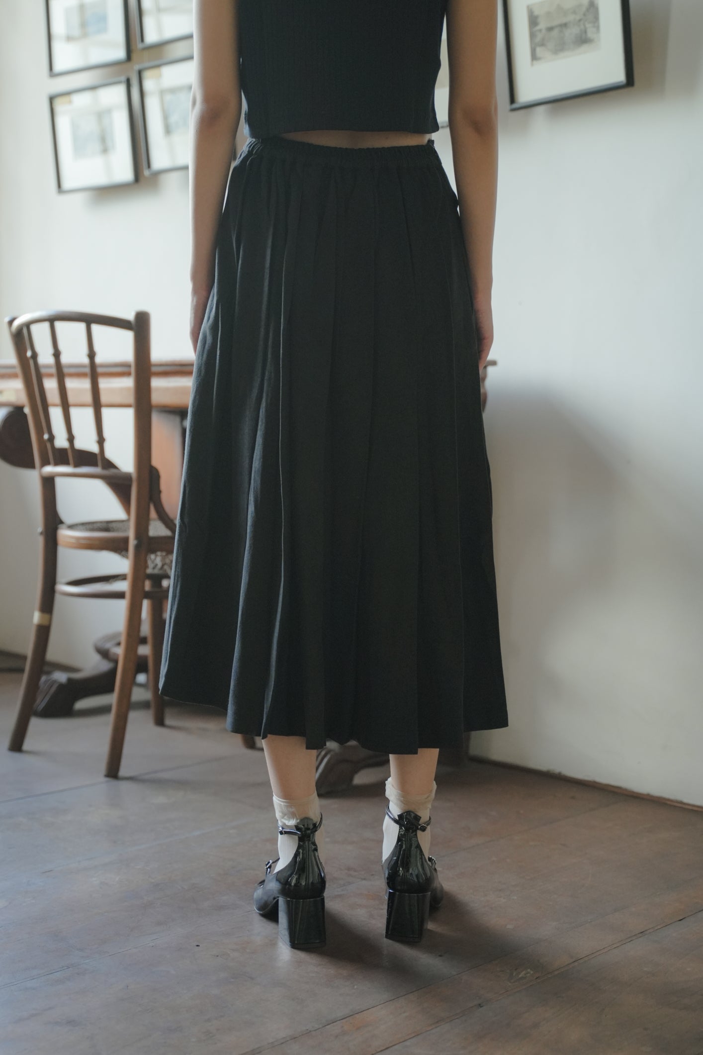 MASADA SKIRT IN LONG BLACK