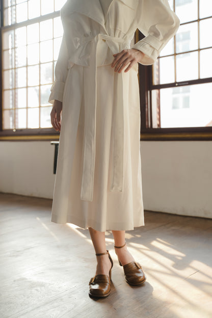 MASADA SKIRT IN FLAT WHITE