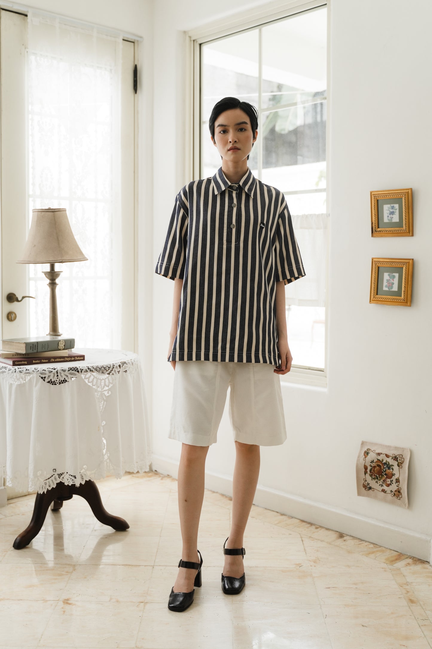 ANSEL UNISEX SHIRT IN INDIGO