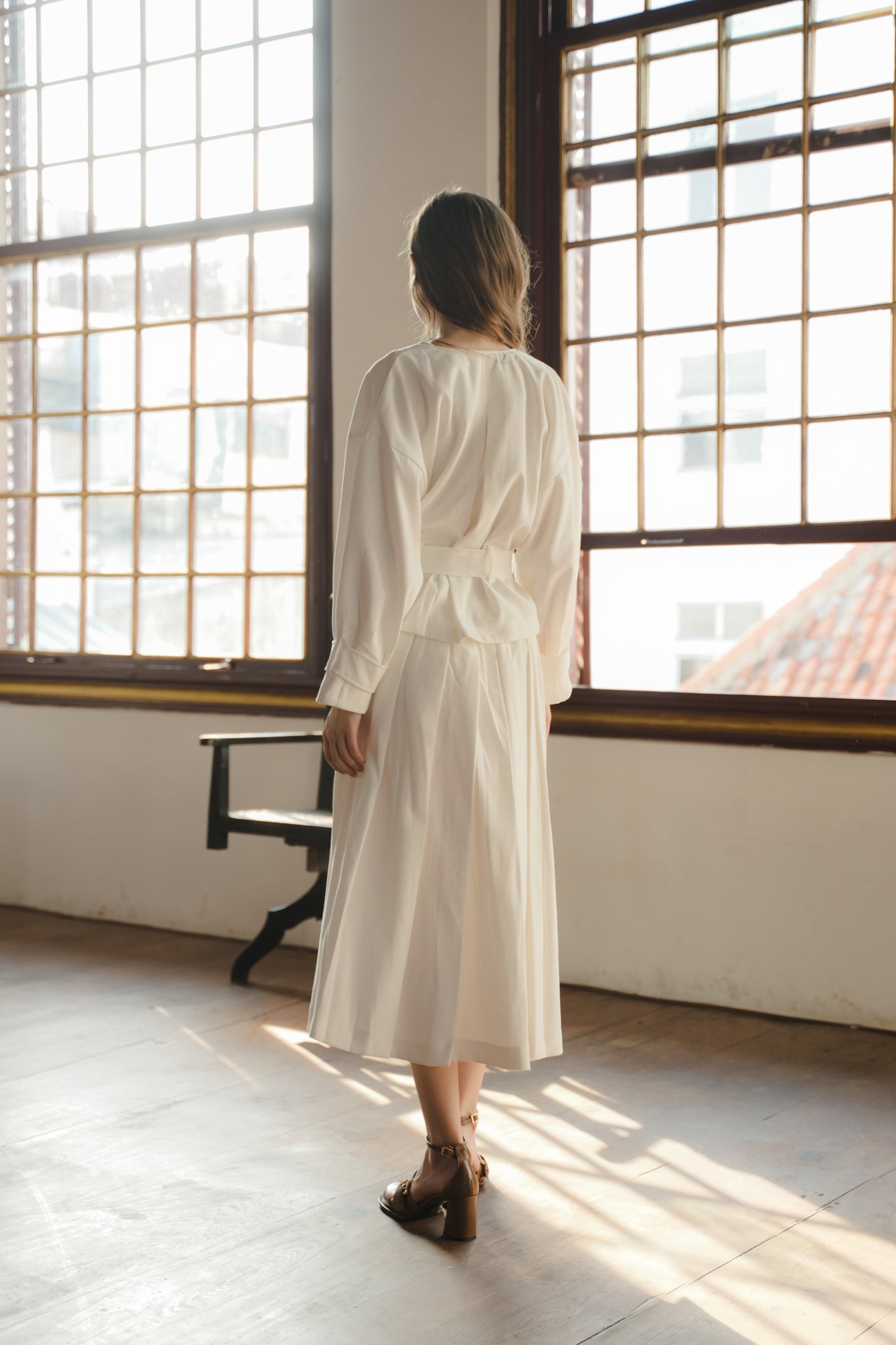 MASADA SKIRT IN FLAT WHITE