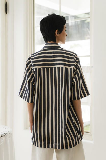 ANSEL UNISEX SHIRT IN INDIGO