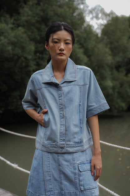 MARU TOP DENIM IN CABANA