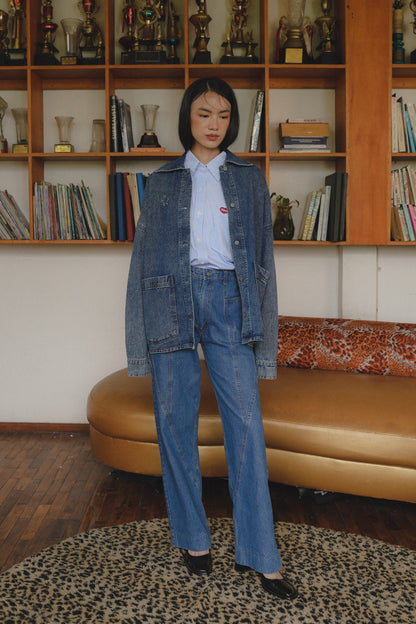 RHYS JACKET PIPE BLUE FOR HER