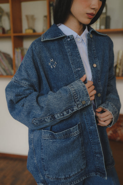 RHYS JACKET PIPE BLUE FOR HER