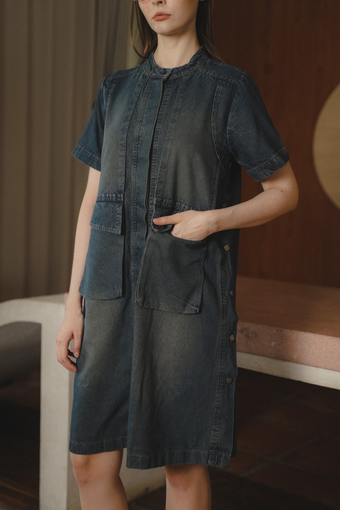 WYNNE DRESS STONEWASH