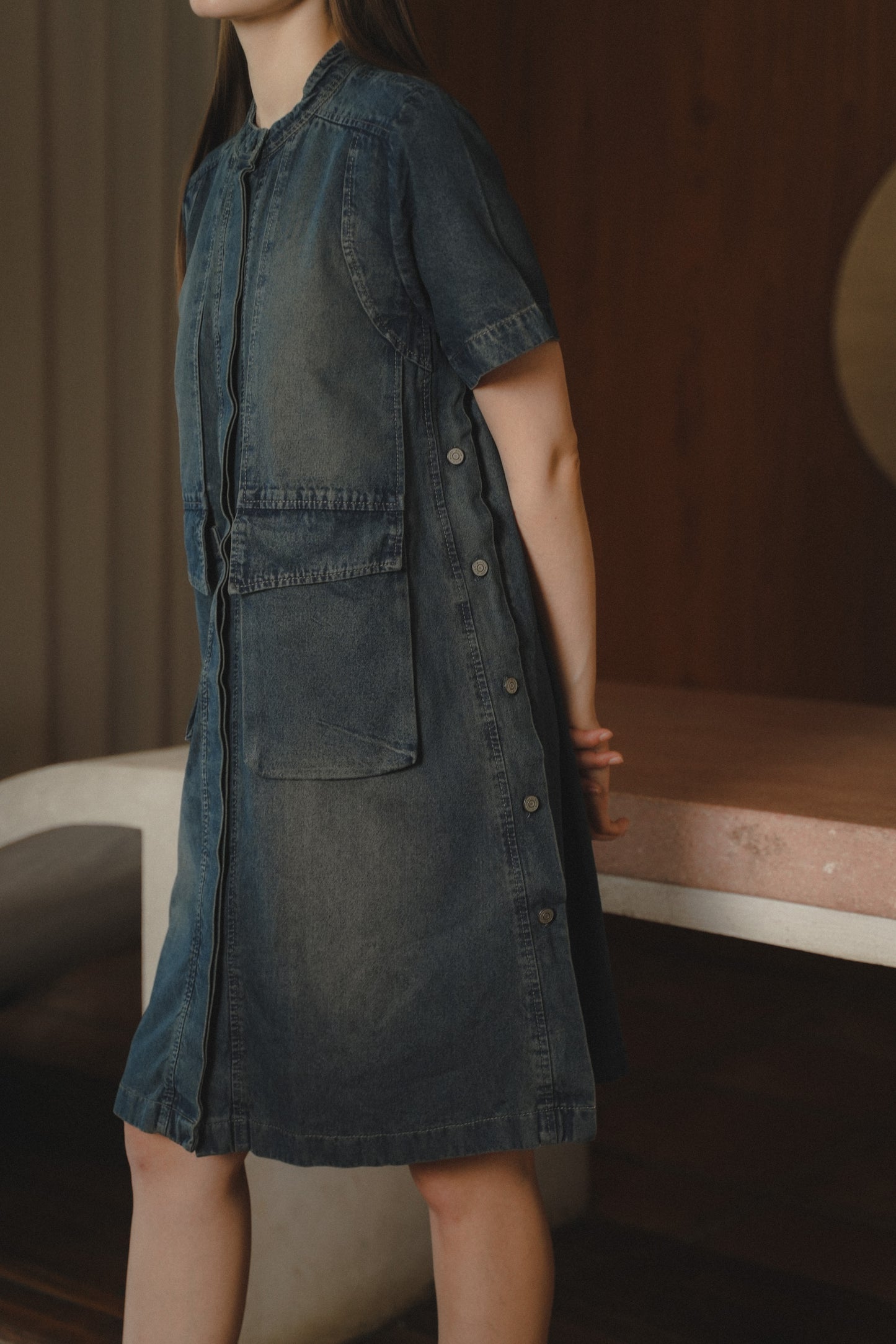 WYNNE DRESS STONEWASH