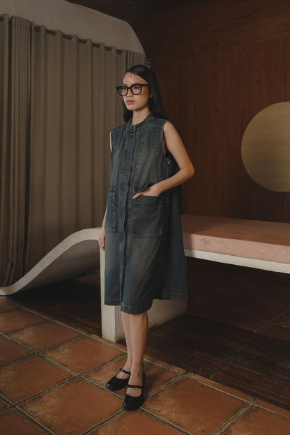 WYNNE DRESS STONEWASH