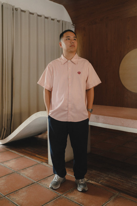 BENN STRIPE SHIRT IN CHERRY BON