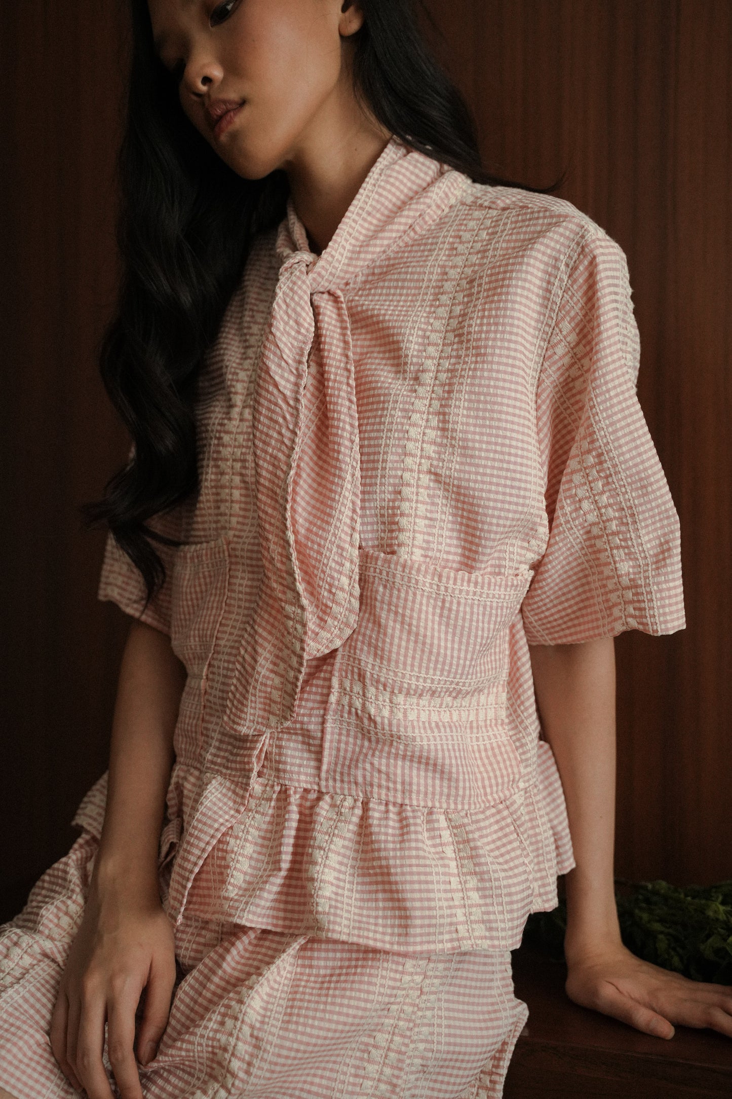 MERLLO TOP IN RIBBON