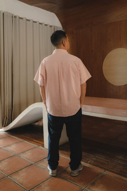 BENN STRIPE SHIRT IN CHERRY BON