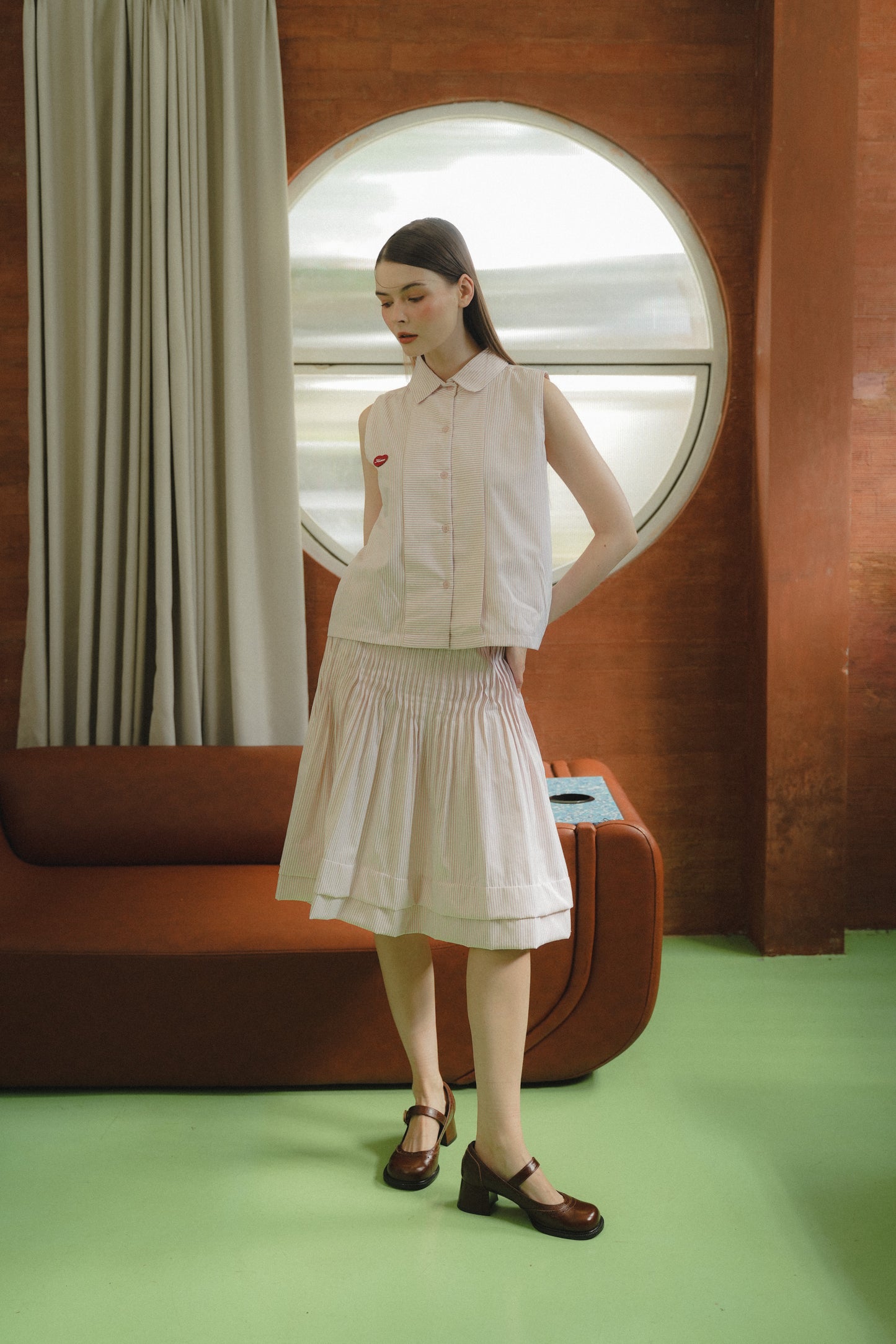 LOWRY STRIPE SHIRT IN BALLERINA