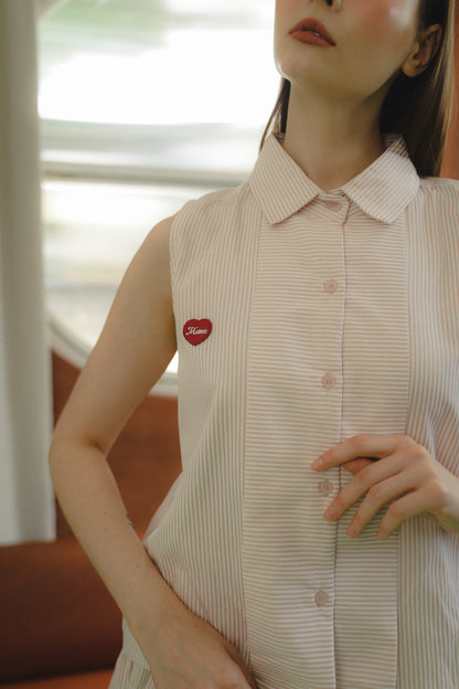 LOWRY STRIPE SHIRT IN BALLERINA