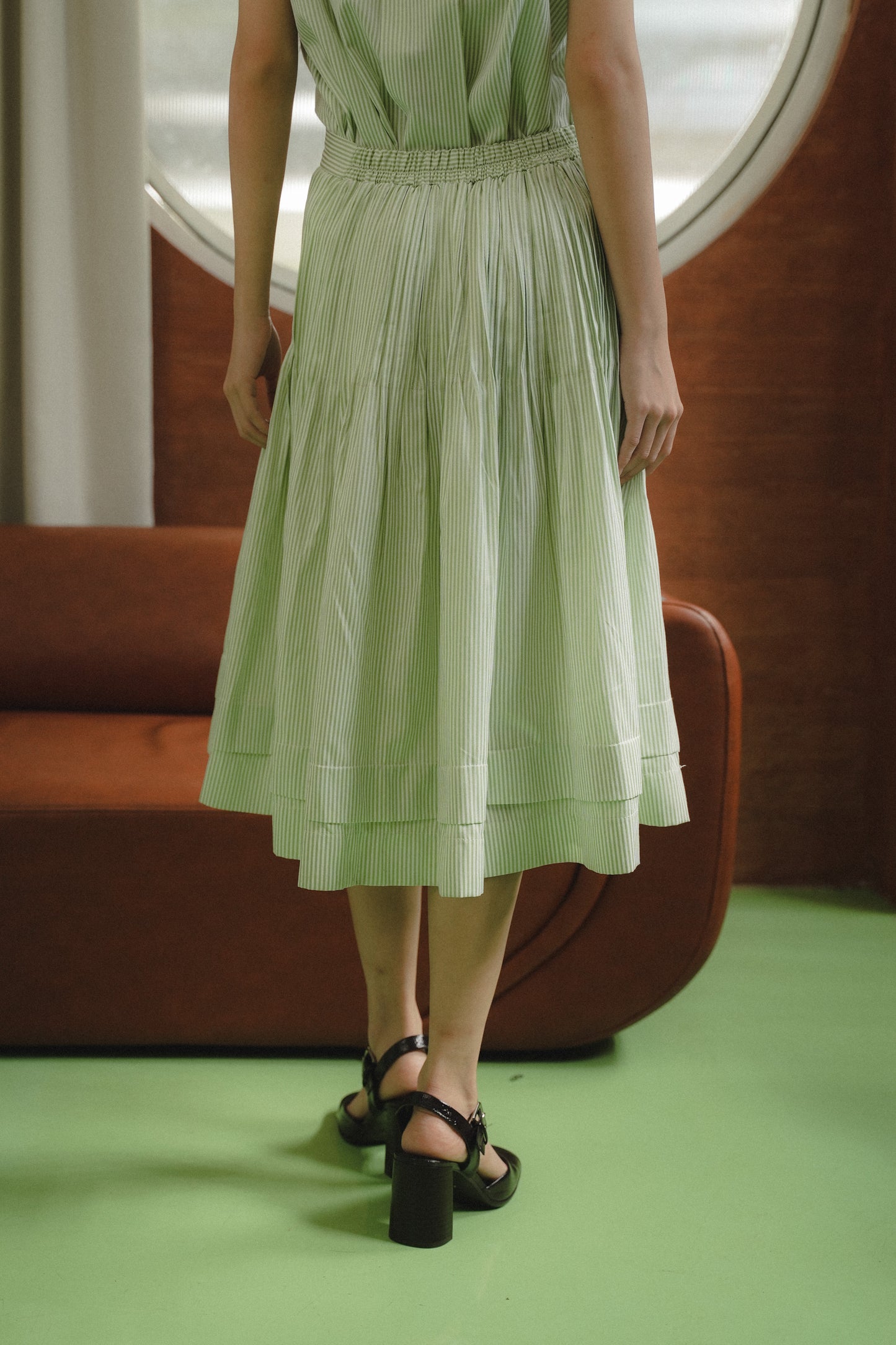 RORY SKIRT IN MINT PISTACHIO
