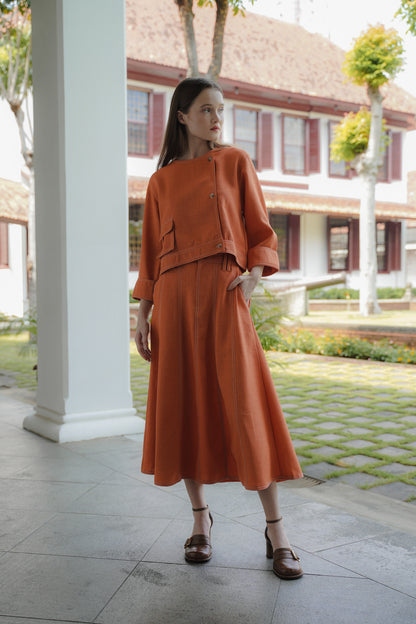 AOI SKIRT IN ORANGE PEEL