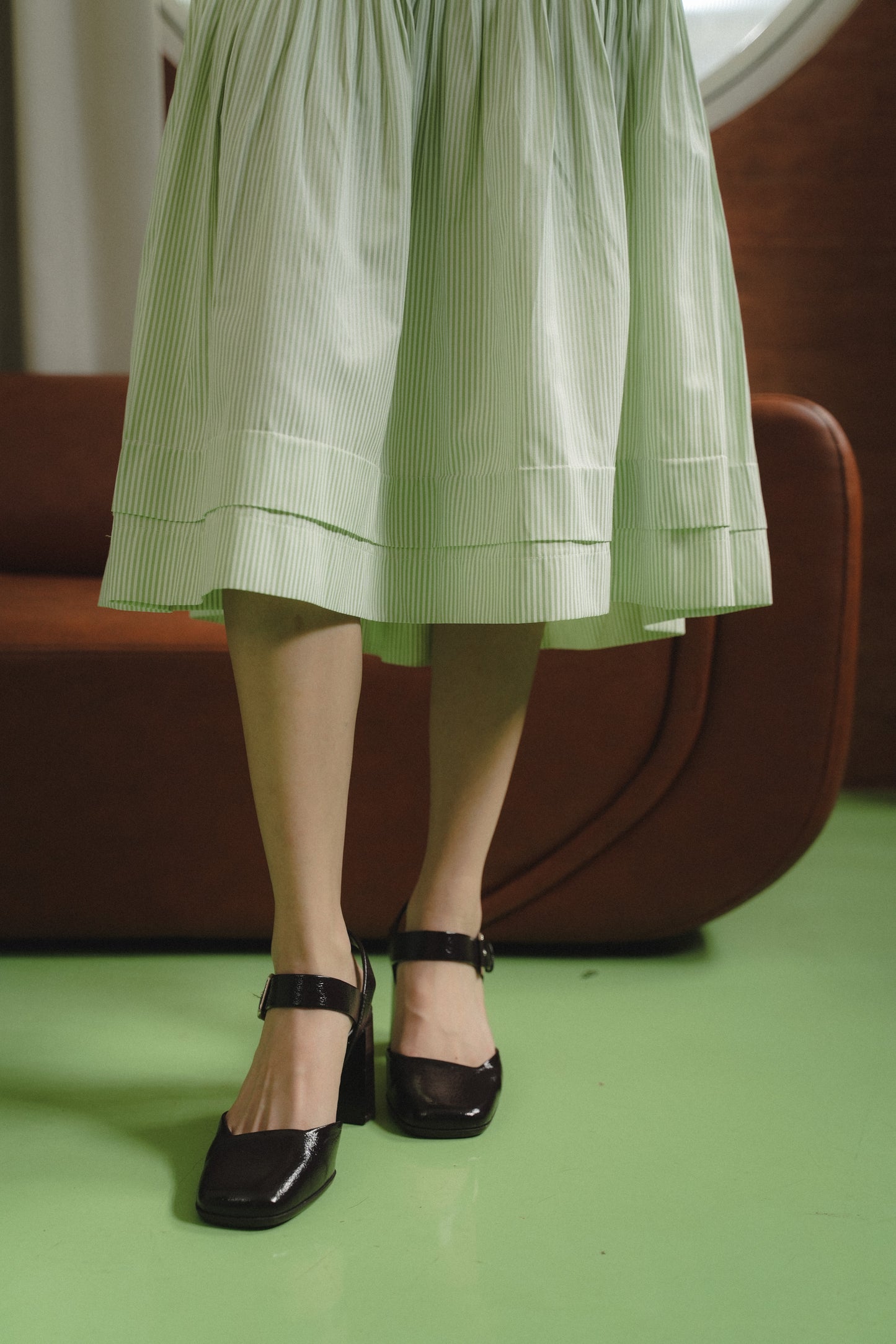RORY SKIRT IN MINT PISTACHIO