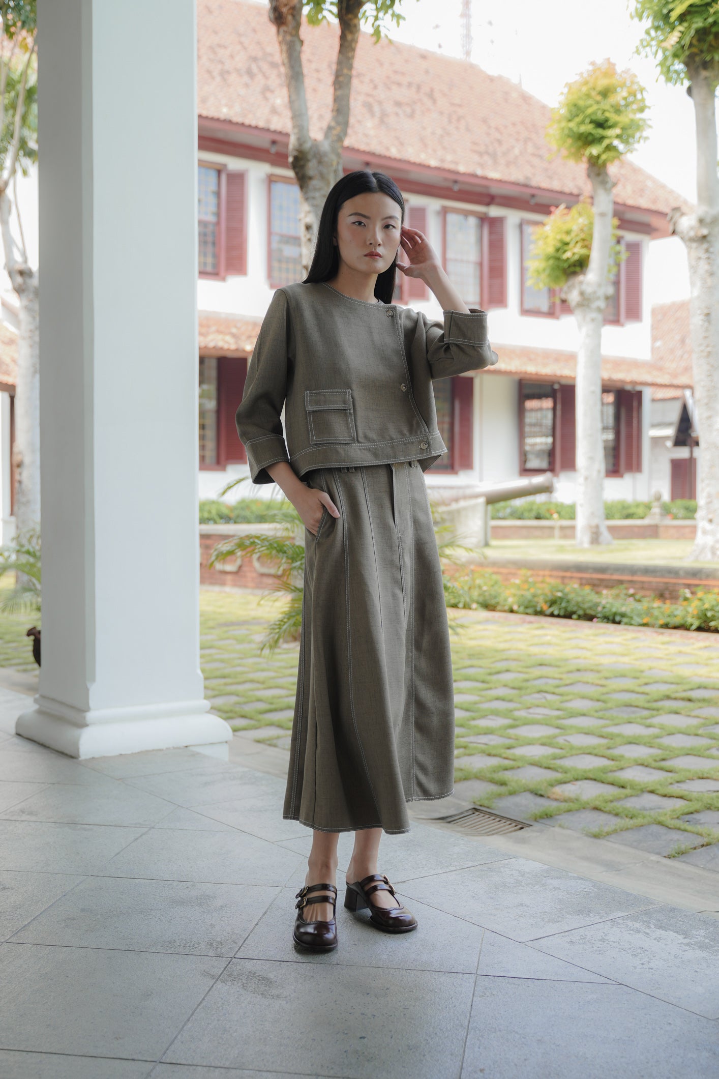 AOI SKIRT IN CABAN