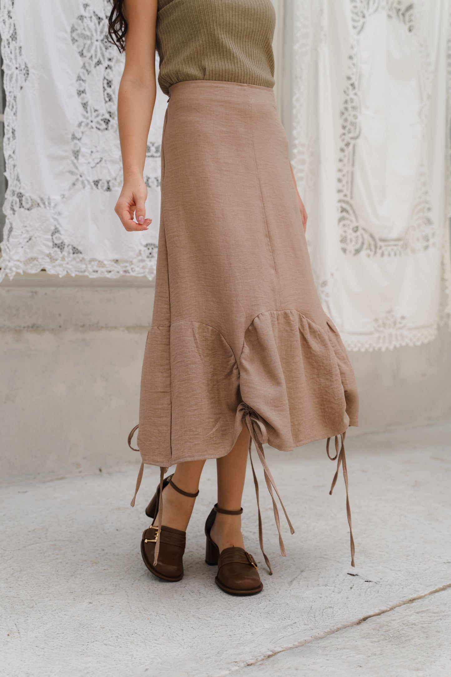 TALLULAH SKIRT IN TOBACCO