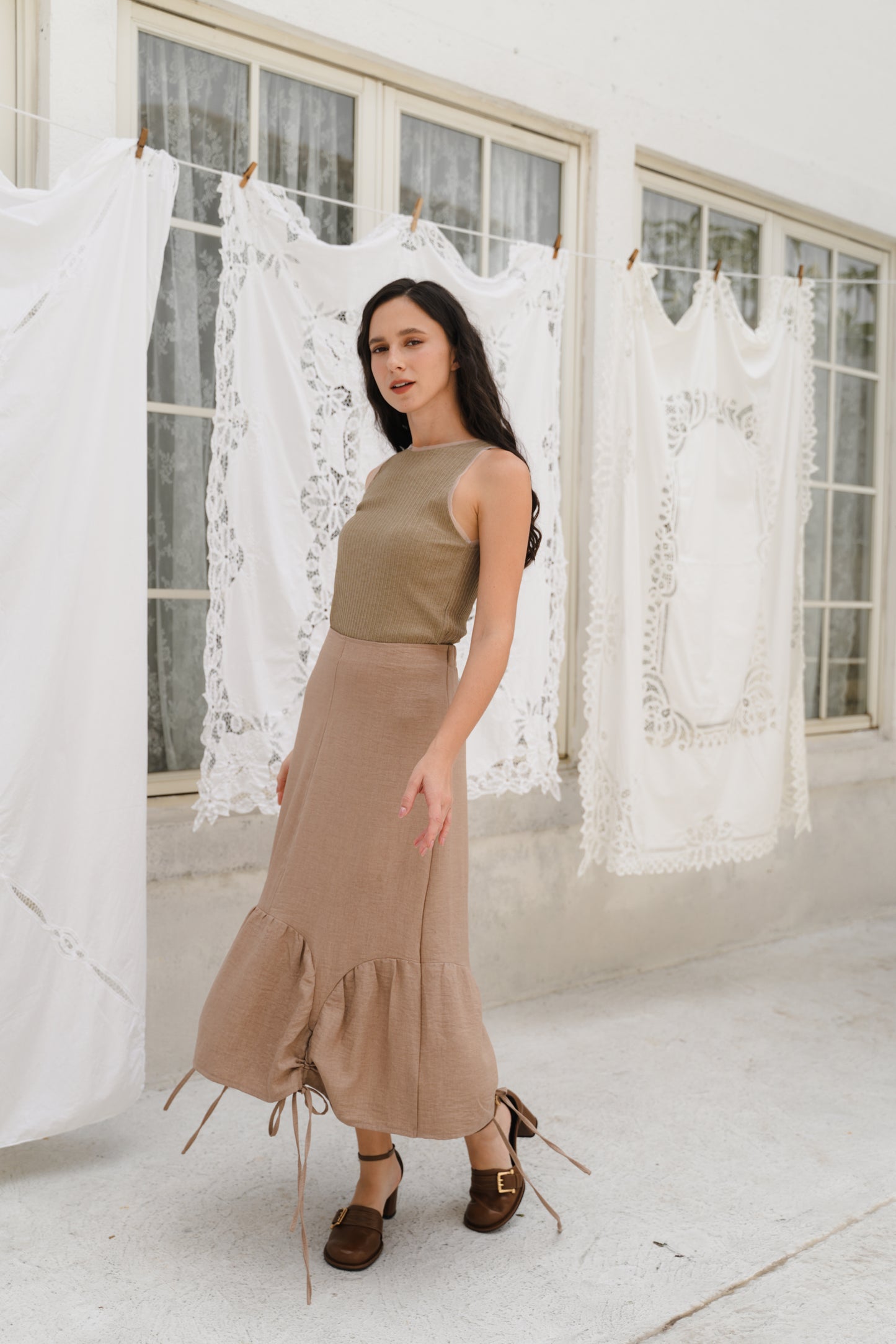 TALLULAH SKIRT IN TOBACCO